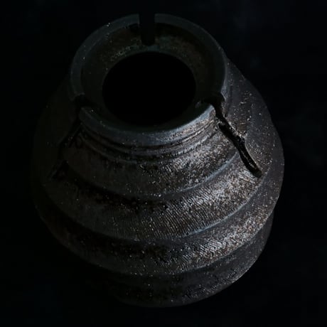 沼野秀章 作品【 Black Wrap 】3号 笠間焼 植木鉢 ［ No.130］
