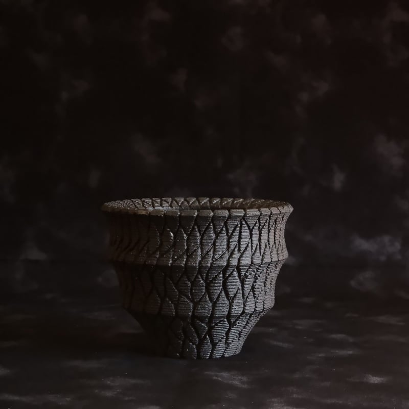 沖誠 作品【 Bark / ラウンド型 / 3号 】笠間焼 植木鉢 [No.5] | 陶賊