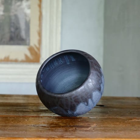 磯部祐介 作品【  円 - en -  "闇堕ち"  3.5号 】Mサイズ φ10.5cm 笠間焼 植木鉢