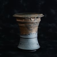 磯部祐介 作品【  鎧 - 金剛 tall ver. - 】3.5号 笠間焼 植木鉢［No.79］