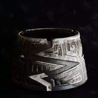 《size L》根本峻吾 作品【  S.N POT type.cylinder「 月蝕雷電 」5号 】笠間焼 植木鉢 [No.151]
