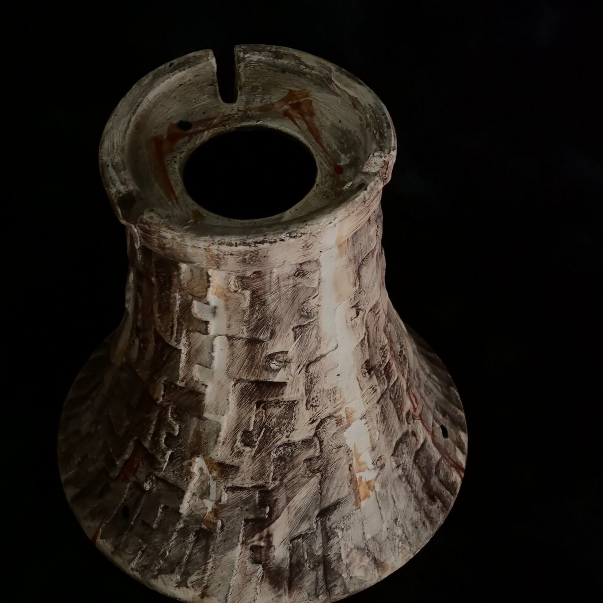 沼野秀章 作品【 刻ム音 tall - 】4号 笠間焼 植木鉢 ［ No.53］ | 陶