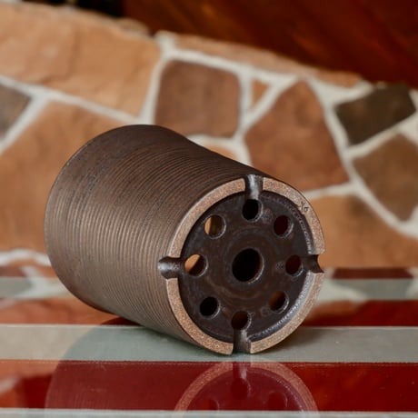 磯部祐介 作品【 筒 - tou - " 邪 " 4号 】φ12cm 長鉢 笠間焼 植木鉢