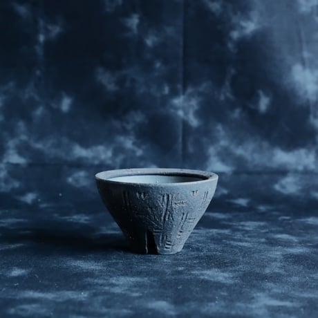 沼野秀章 作品【 Black Wrap 】2.5号 笠間焼 植木鉢 ［ No.159］