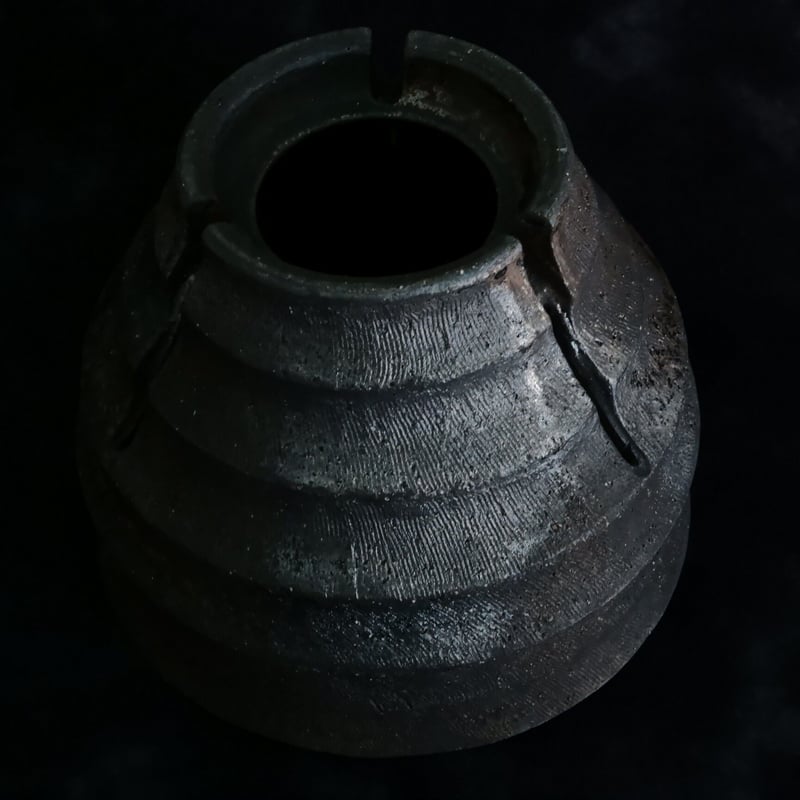 沼野秀章 作品【 Black Wrap 】4号 笠間焼 植木鉢 ［ No.136］ | 陶賊
