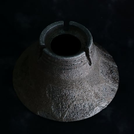 沼野秀章 作品【 black wrap 】4号 笠間焼 植木鉢 ［ No.58］
