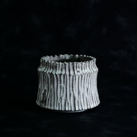 《size S》根本峻吾 作品【  S.N POT type.cylinder「 月光ノ爪牙」3号 】笠間焼 植木鉢 [No.89]