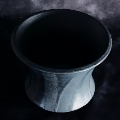 《Restock》沖誠 作品【 Smoke Silver / deep / 4号 】植木鉢