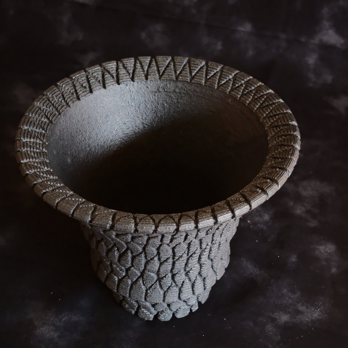 沖誠 作品【 Bark / シリンダー型 / 4号 】笠間焼 植木鉢 [No.3] | 陶賊