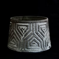《size L》根本峻吾 作品【  S.N POT type.cylinder「 月光ノ鐵」5号 】笠間焼 植木鉢 [No.155]