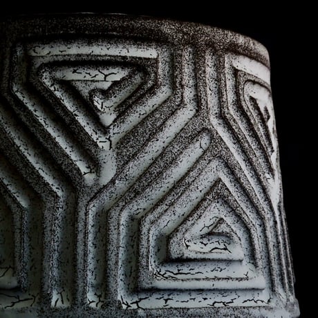《size L》根本峻吾 作品【  S.N POT type.cylinder「 月光ノ鐵」5号 】笠間焼 植木鉢 [No.155]