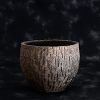 沼野秀章 作品【 black wrap 】3.5号 笠間焼 植木鉢 ［ No.38］
