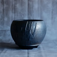 磯部祐介 作品【  円 - en -  "金剛 飛び鉋 ver. " 4.5号 】L 笠間焼 植木鉢［No.9］