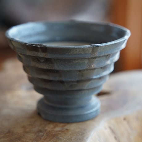 naka. 作 【 BLACK on black / 3.5号 】植木鉢 ［No.06］