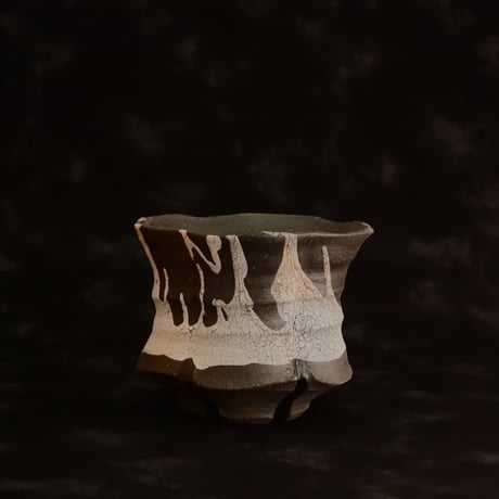 沼野秀章 作品【 Black Wrap 】3号 笠間焼 植木鉢 ［ No.1］