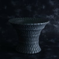 沖誠 作品【 Bark / upper spread / 4号 】笠間焼 植木鉢 【No.120】