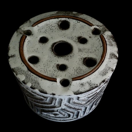 《size M》根本峻吾 作品【  S.N POT type.cylinder「 月光ノ鐵」4号 】笠間焼 植木鉢 [No.154]