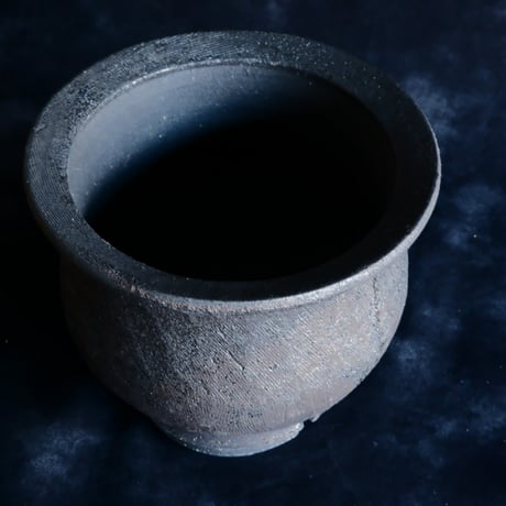 沼野秀章 作品【 black wrap 】3.5号 笠間焼 植木鉢 ［ No.23］