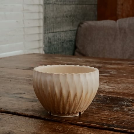 中野明彦 作品【 KIRIKO / 3.5号 】笠間焼 植木鉢 [No.20]