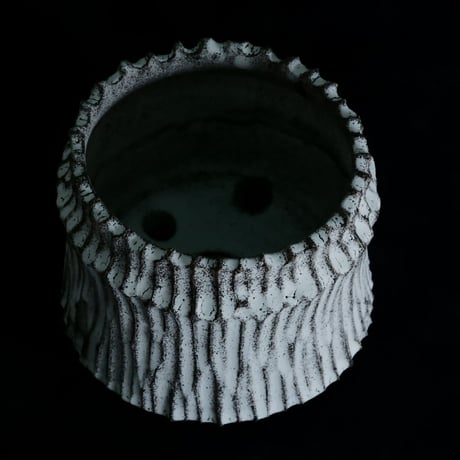 《size S》根本峻吾 作品【  S.N POT type.cylinder「 月光ノ爪牙」3号 】笠間焼 植木鉢 [No.89]