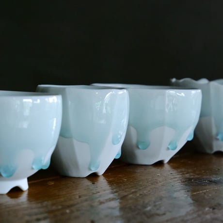 小林哲也 作品【  雫  】ver.1  - round bowl -  Sサイズ  笠間焼 植木鉢