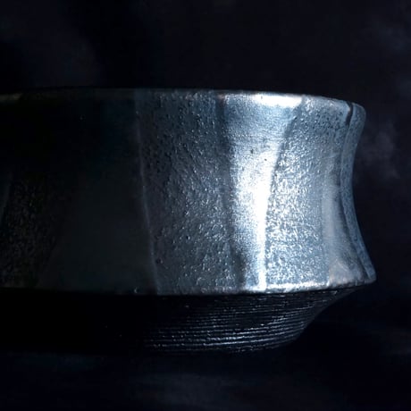 《Restock》沖誠 作品【 Smoke Silver / shallow / 3号 】植木鉢