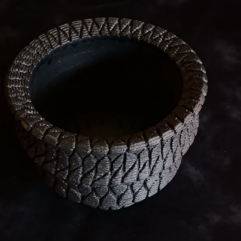 沖誠 作品【 Bark / ラウンド型 / 3号 】笠間焼 植木鉢 [No.5] | 陶賊