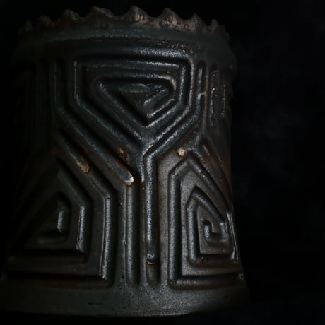 《size M》根本峻吾 作品【  S.N POT type.tall「 鐡 - 黑焰 - 」4号 】笠間焼 植木鉢 [No.141]