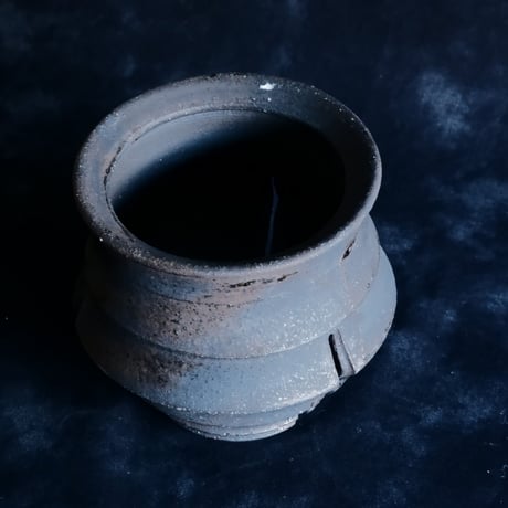 沼野秀章 作品【 Black Wrap 】2.5号 笠間焼 植木鉢 ［ No.05］