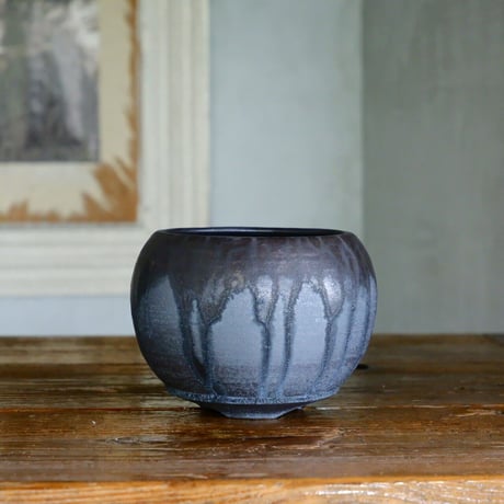 磯部祐介 作品【  円 - en -  "闇堕ち"  3.5号 】Mサイズ φ10.5cm 笠間焼 植木鉢