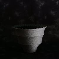 沖誠 作品【 Narrow Border / round / 4号 】笠間焼 植木鉢 【No.95】