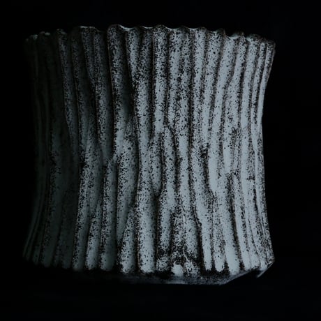 《size S》根本峻吾 作品【  S.N POT type.slim「 月光ノ爪牙」3号 】笠間焼 植木鉢 [No.87]