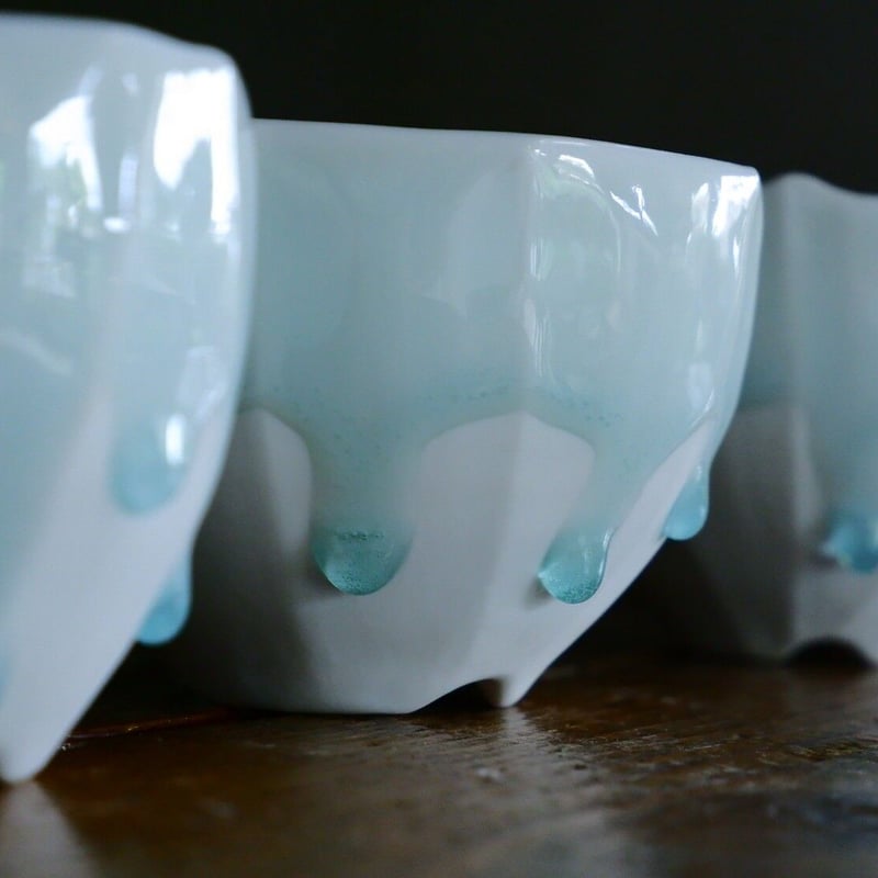 小林哲也 作品【 雫 】ver.3 - cut bowl - Mサイズ 笠間焼 植木鉢