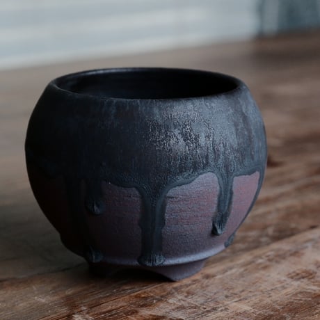 磯部祐介 作品【  円 - en -  "闇堕ち"  2.5号 】笠間焼 植木鉢 ［No.1］