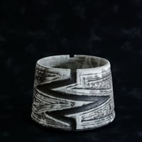 《size M》根本峻吾 作品【  S.N POT type.cylinder「 月光ノ雷電 」4号 】笠間焼 植木鉢 [No.102]