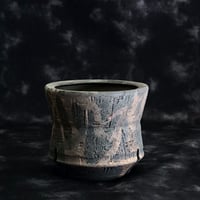 沼野秀章 作品【 black wrap 】3号 笠間焼 植木鉢 ［ No.35］