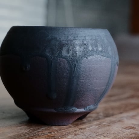磯部祐介 作品【  円 - en -  "闇堕ち"  2.5号 】笠間焼 植木鉢 ［No.3］