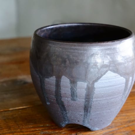 磯部祐介 作品【  円 - en -  "闇堕ち"  3.5号 】Mサイズ φ10.5cm 笠間焼 植木鉢［No.02］