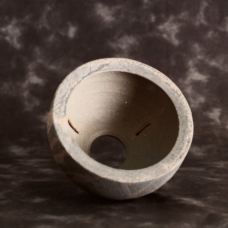 沼野秀章 作品 【 black wrap 】 3号 笠間焼 植木鉢 ［ No.7 ］ | 陶