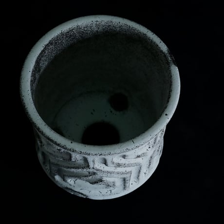 《size S》根本峻吾 作品【  S.N POT type.slim「 月光ノ鐵」3号 】笠間焼 植木鉢 [No.86]