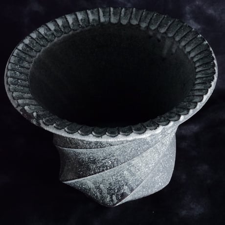 《Restock》沖誠 作品【 Spiral  - 炭化 - / deep / 5号 】植木鉢