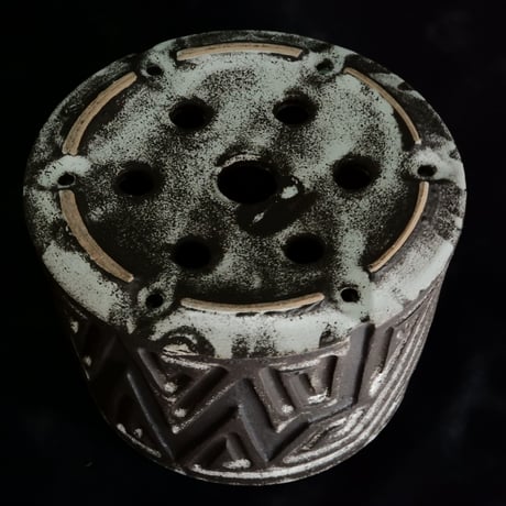 《size L》根本峻吾 作品【  S.N POT type.cylinder「 月光ノ迅雷 」5号 】笠間焼 植木鉢 [No.110]