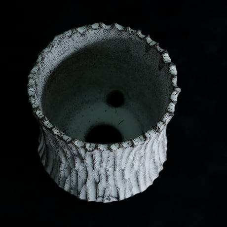 《size S》根本峻吾 作品【  S.N POT type.slim「 月光ノ爪牙」3号 】笠間焼 植木鉢 [No.87]