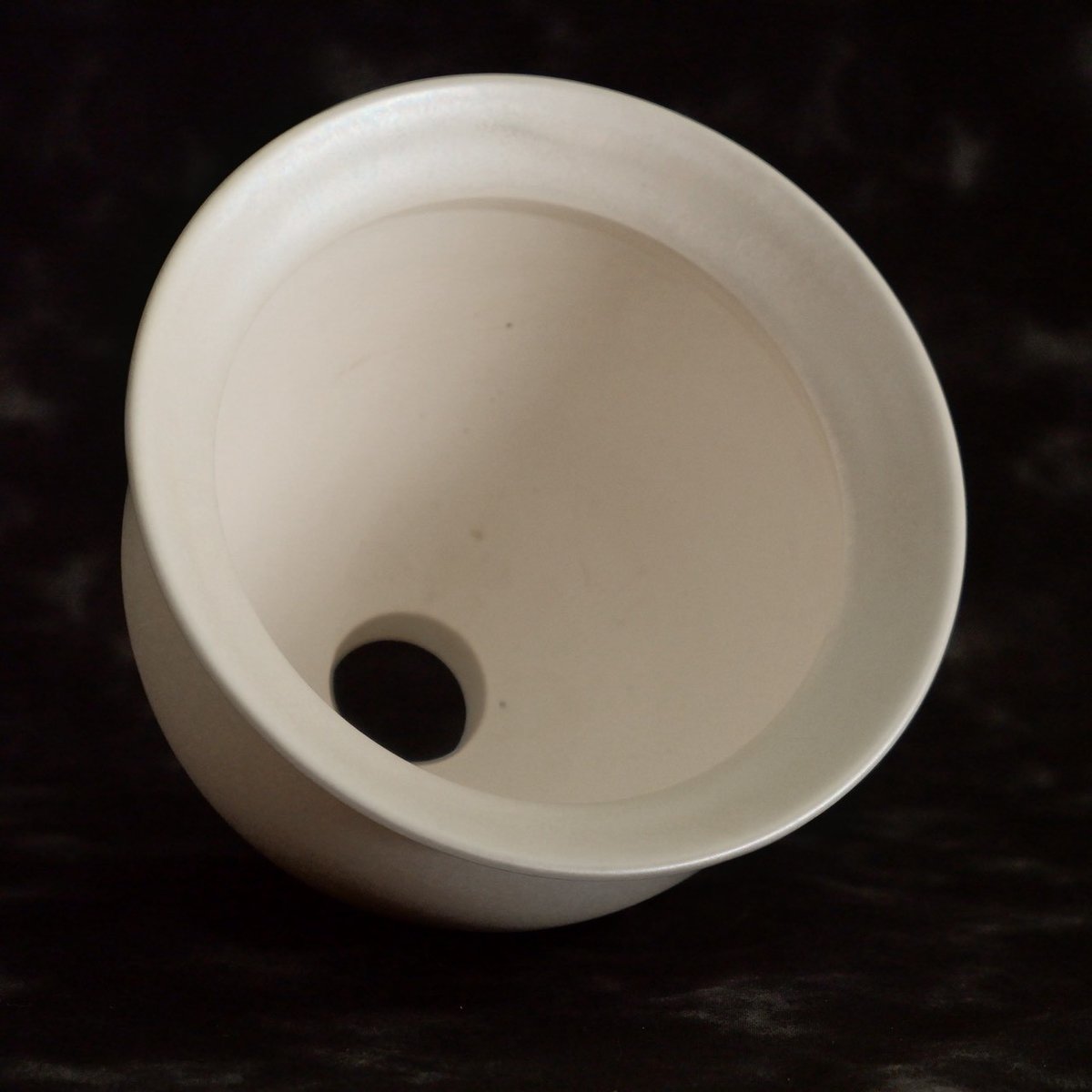 坂本新 作品 【 LUSTER - 真珠 - 】 4号 笠間焼 植木鉢 ［ No.24 ］