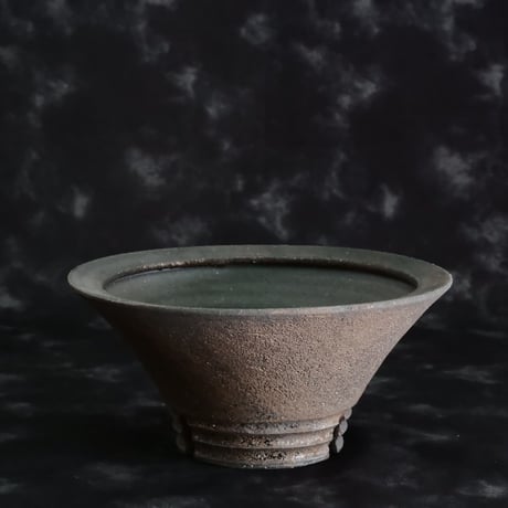 沼野秀章 作品【 Black Wrap 】5号 笠間焼 植木鉢 ［ No.63］