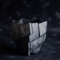 沖誠 作品【 Rivet - 燻銀彩 - / 五角 / 3号 φ9 】笠間焼 植木鉢