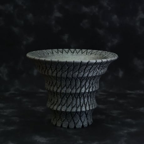 沖誠 作品【 Bark / シリンダー / 4号 】笠間焼 植木鉢 [No.13]