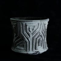 《size L》根本峻吾 作品【  S.N POT type.slim「 月光ノ鐵」5号 】笠間焼 植木鉢 [No.94]