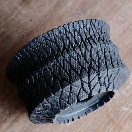 沖誠 作品【 Bark / 筒型  / 7号 XXL 】笠間焼 浅鉢