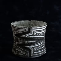 根本峻吾 作品【 S.N POT type.slim「 月光ノ雷電 」4.5号 】笠間焼 植木鉢 [No.29]